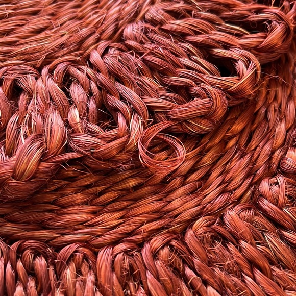 4 Vintage Boho Woven Abaca Fiber Placemats Set - Picture 6 of 9